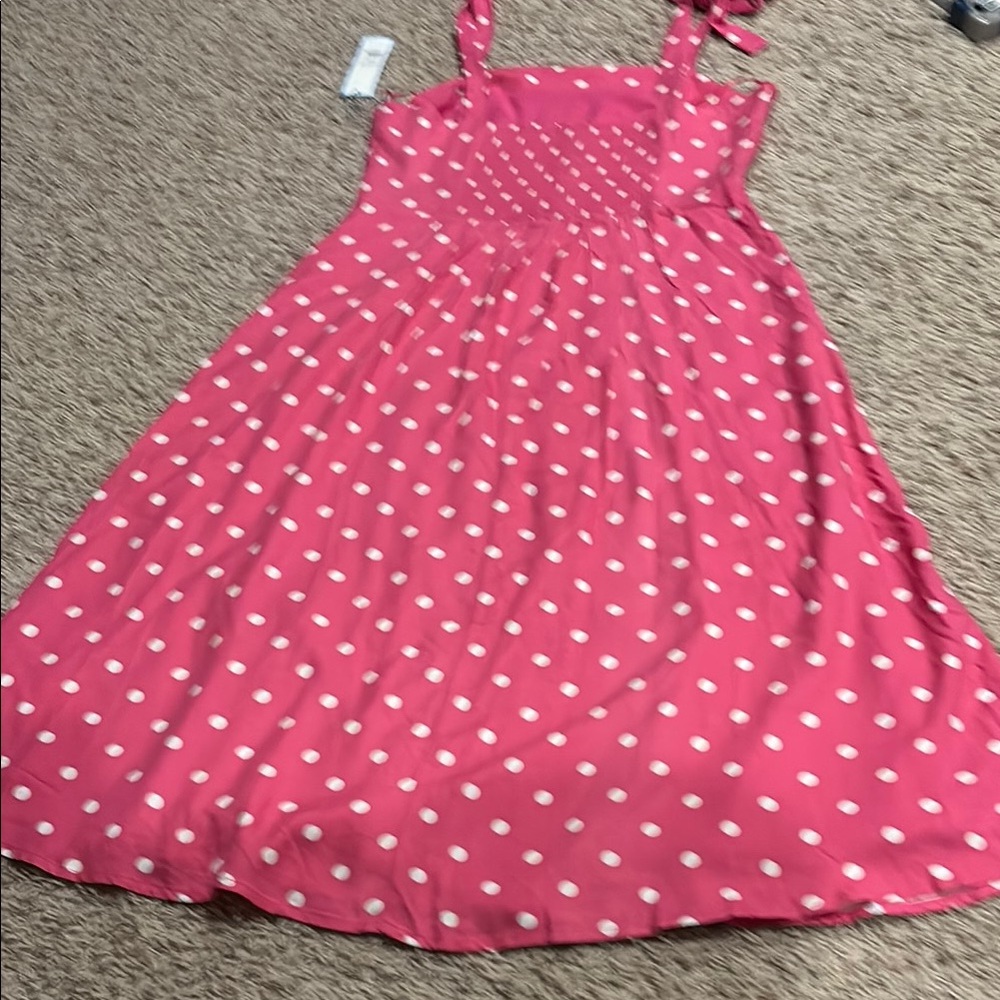 Draper James Pink Polka Dot Maxi Dress with White Dots - Picture 2 of 10